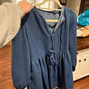 Blue Denim Tunic Dress